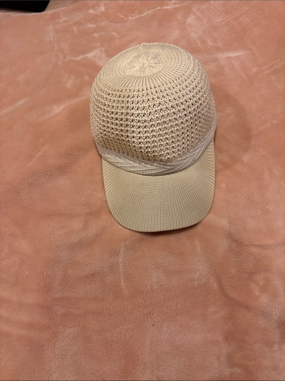 INC International Concepts Cream Woven Baseball Cap